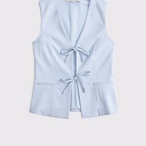 NWT tie-front tailored vest